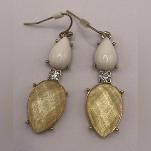 3 for $30 Lovely Gold Tone Pierced Dangle Earrings with Gems